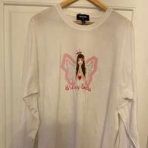 White long sleeve Britney Spears top